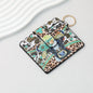 PU Card Holder Keychain Multi Patterned - E9