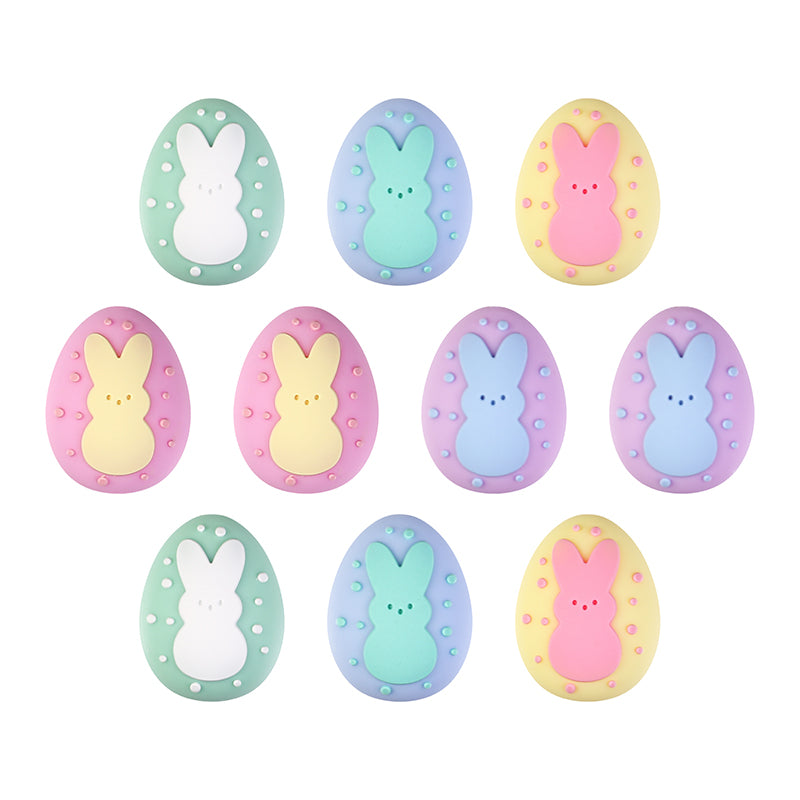 Silicone 3D Focal Beads Easter Bunny Chick Easter Egg Rabbit 20Pcs 3