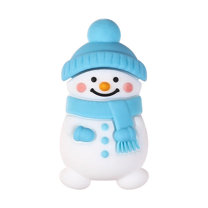 Silicone 3D Focal Beads Winter Theme Polar Bear Snow Monster Wearing Hats 20pcs 14