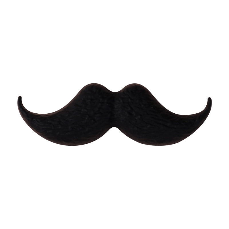 Silicone Focal Beads Beard Handlebar Mustache Textured Curved 20pcs 17
