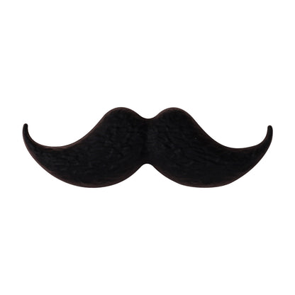 Silicone Focal Beads Beard Handlebar Mustache Textured Curved 20pcs 17