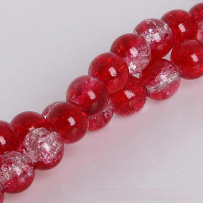 Crackle Round Glass Beads 8mm Colorful Mixed Colors 50pcs 11
