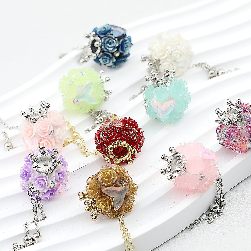 Mermaid Tail Polymer Clay  Beads Fancy 5pcs 22mm