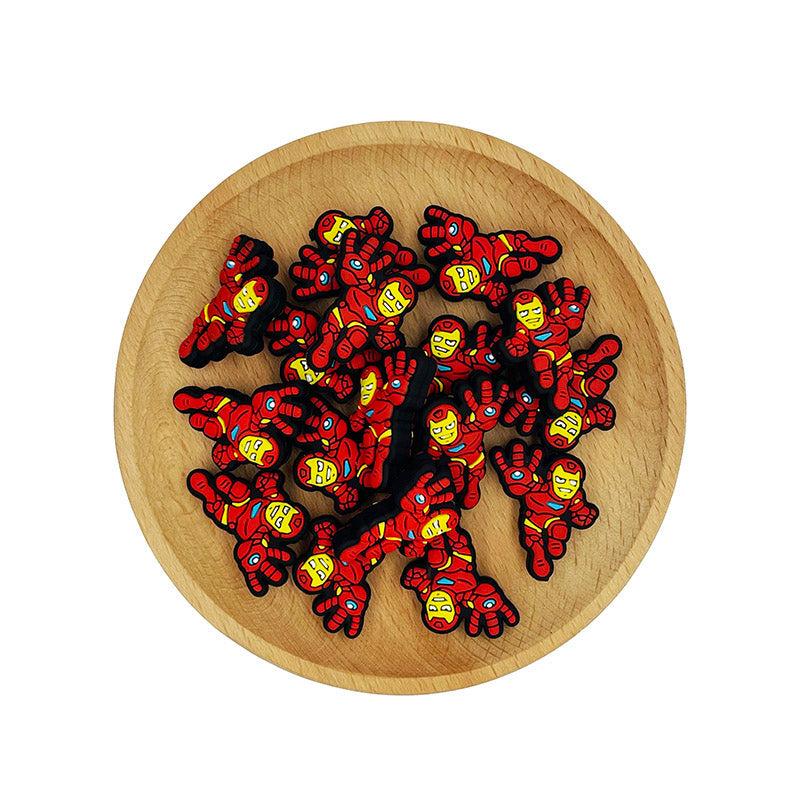 Silicone Focal Beads Iron Man Dynamic Action Pose 20pcs 2