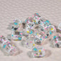 Painted Heart Pattern Cylindrical Glass Beads 11x13mm Hand Painted 10pcs 13