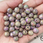 Oil Painting Gradient Resin Beads 10mm Round Opal Glitter 100pcs 4