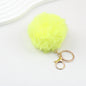 Pom Pom Keychain Fluffy Imitation Rex Rabbit Fur Ball 8cm With Lobster Clasp