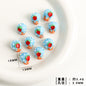 Dessert Theme Glass Cupcake Beads 15x13mm 5pcs 8