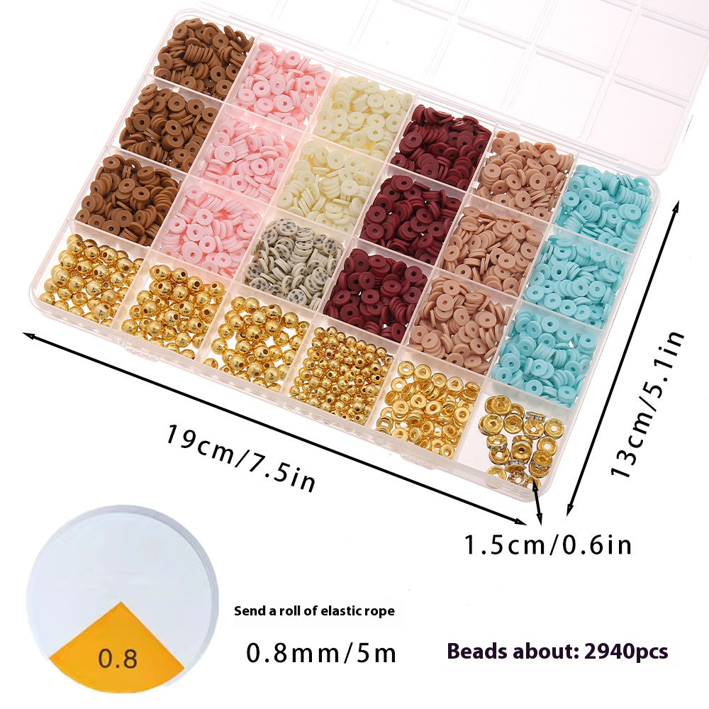 Heishi Clay Beads 6mm Polymer Colorful Matte Doughnut 1 Strand 11