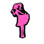 Silicone Focal Beads Barbie Pink Silhouette 20pcs