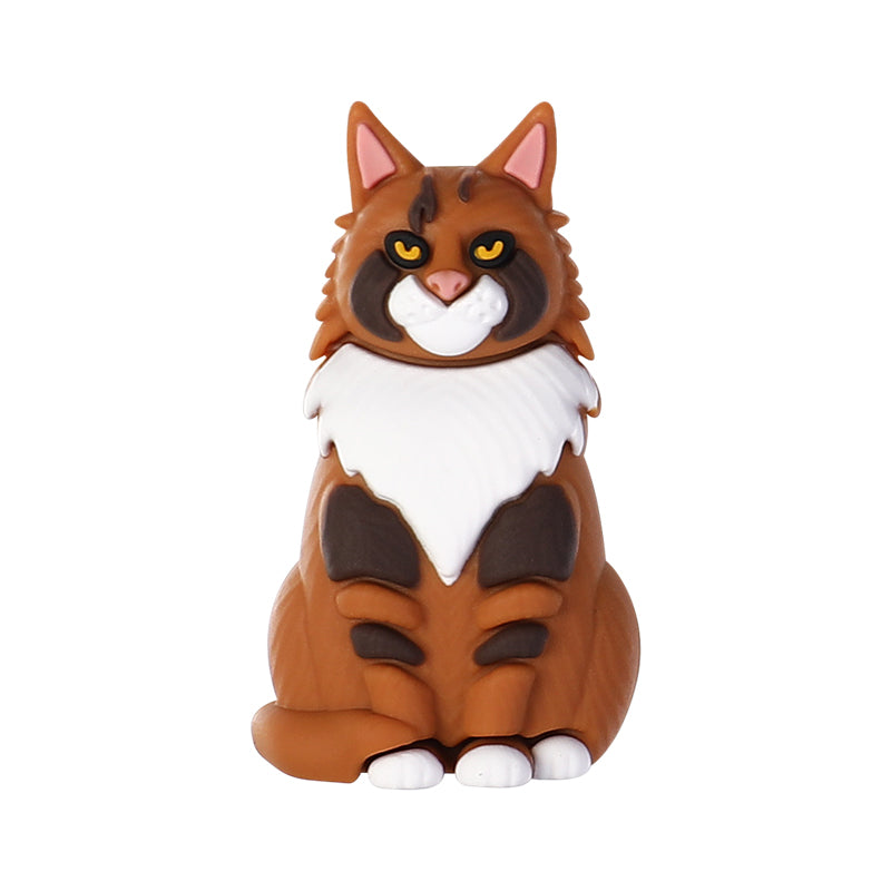 3D Cute Persian Maine Cat Silicone Focal Beads 20pcs 11