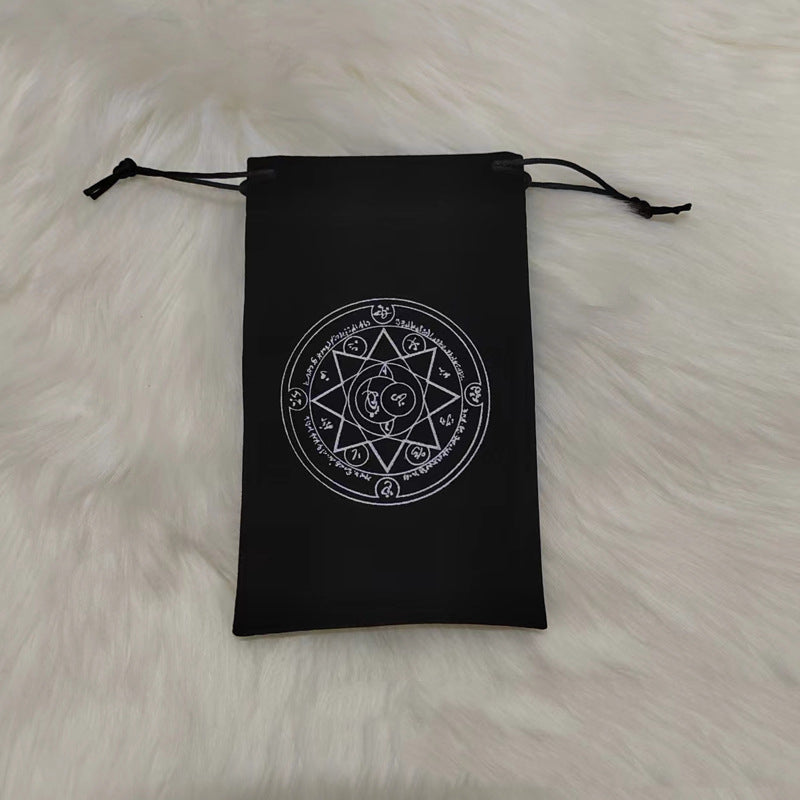 Tarot Card Velvet Drawstring Bags Celestial Esoteric Design 5pcs 18x11.5cm 6