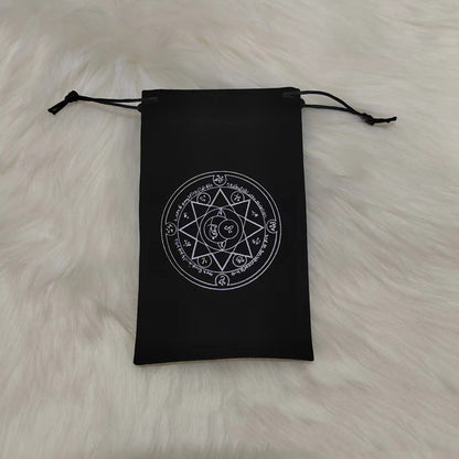 Tarot Card Velvet Drawstring Bags Celestial Esoteric Design 5pcs 18x11.5cm 6