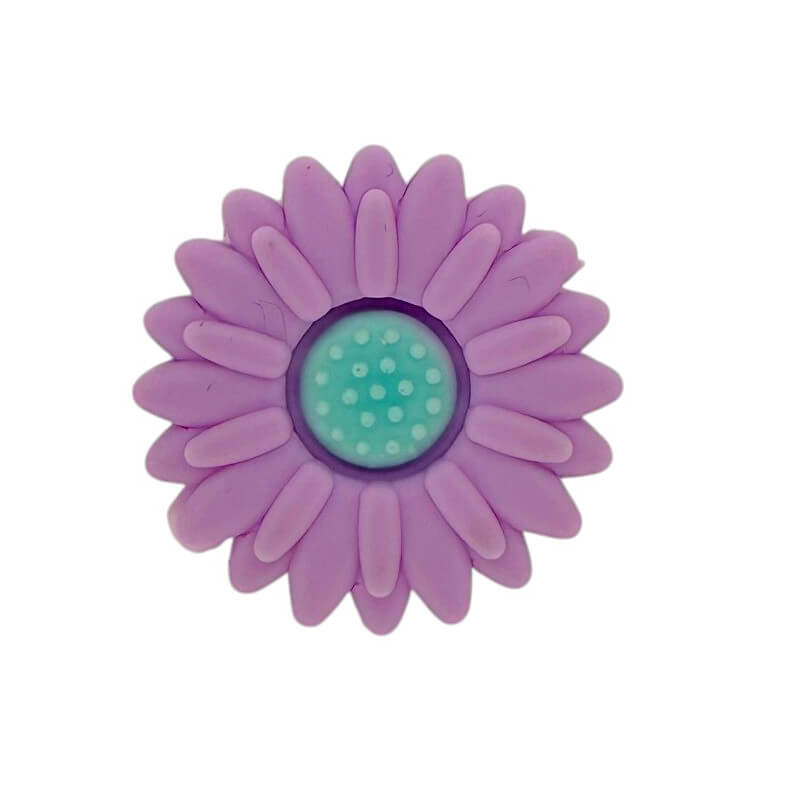 Silicone Focal Beads Daisy Sunflower Rounded Center 20pcs 40