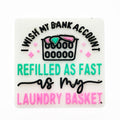 Silicone Focal Beads Laundry Basket Refilled As Fast Text 20pcs