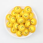 3D Sun Smiley Face Silicone Focal Beads 20 pcs