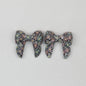 3D Printed Bow Shape Silicone Beads Colorful Pattern 10pcs 22