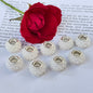 Acrylic Rose Spacer Beads 14mm Large Hole 50pcs 11