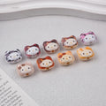 Leopard Print Hello KT Acrylic Beads 14mm Matte Finish 20pcs 5