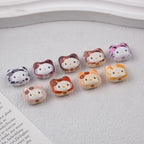 Leopard Print Hello KT Acrylic Beads 14mm Matte Finish 20pcs 5