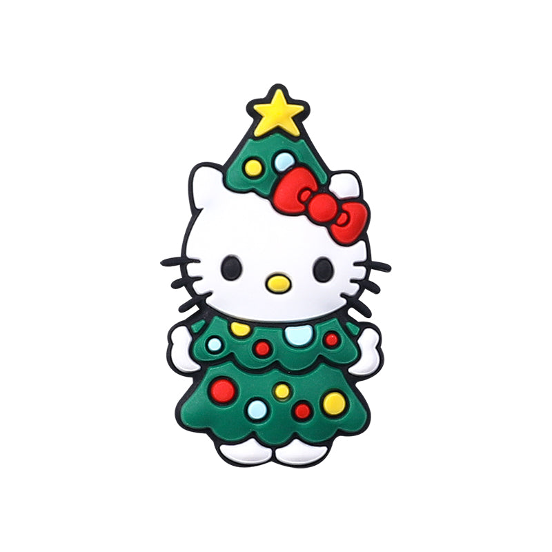 Silicone Focal Beads Christmas Tree House Kitty Merry Christmas 20pcs 6
