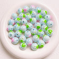Hand-Painted Round Acrylic Beads 16mm Cartoon Design 5pcs 6