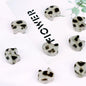 Leopard Pattern Heart Star Flower Resin Beads 15-19mm Glossy 10pcs 5