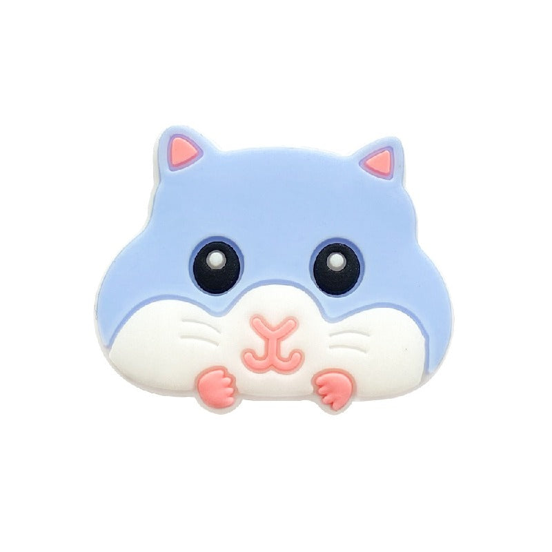 Silicone Focal Beads Hamster Cheeks and Paws Pastel Colors 20pcs 5