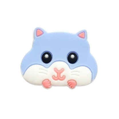 Silicone Focal Beads Hamster Cheeks and Paws Pastel Colors 20pcs 5