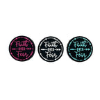 Silicone Focal Beads Faith Over Fear Circle Badge Arrow Accents 20pcs