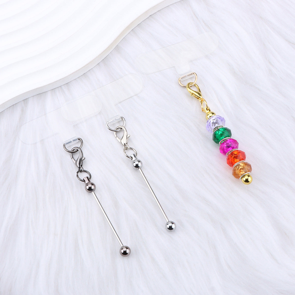 Beadable Plastic Tether Tabs With Bars