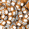 Cute 3D Owl Silicone Focal Beads Brown 20pcs