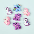 Silicone 3D Focal Beads My Little Pony Front Facing 20pcs