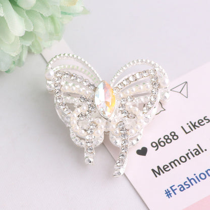 Alloy Butterfly Rhinestone Beads 31x30x11mm 3pcs 9