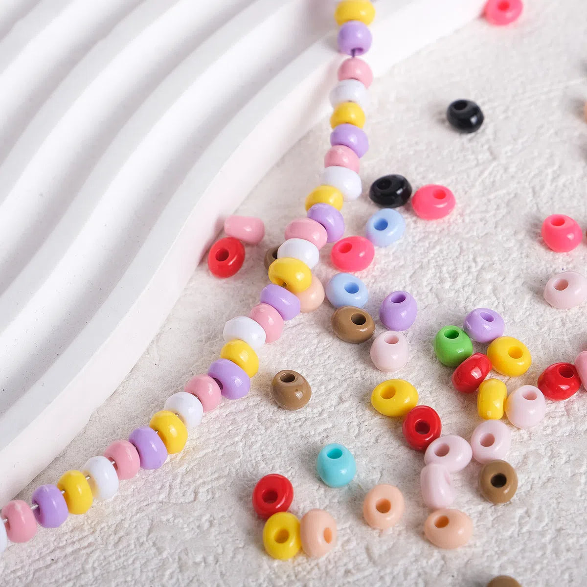Acrylic Water Drop Spacer Beads 5mm Solid Color 162pcs 3