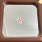 Transparent Heart Acrylic Beads 17mm Cherry Print 10pcs 2