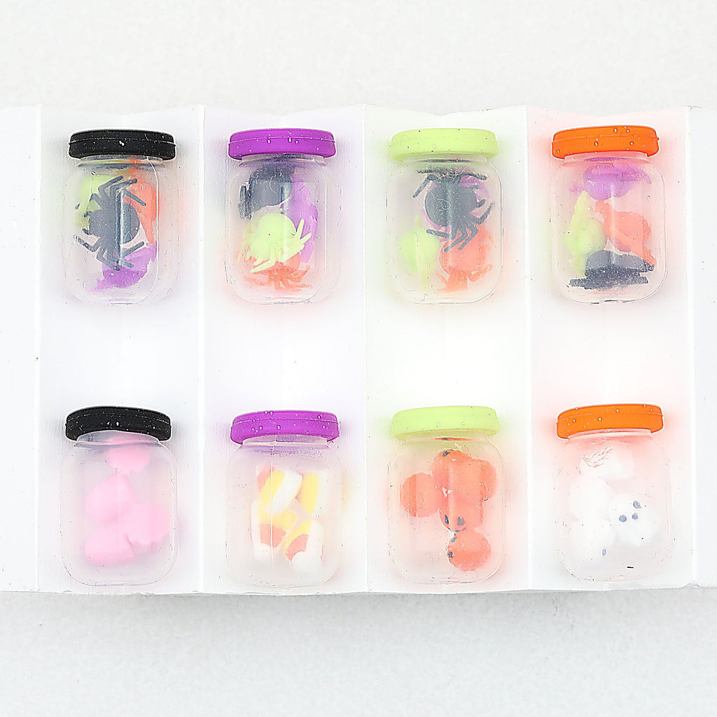 Halloween 3D Glitter Bottle Silicone Focal Beads 20Pcs
