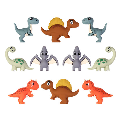 3D Cute Brontosaurus Dinosaur Silicone Focal Beads 20 Pcs 6