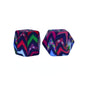14mm Hexagon Silicone Beads Printed Camouflage Leopard Design 50pcs