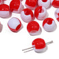Large Hole Acrylic Beads 12mm Two-Tone Mixed Colors 60pcs 15