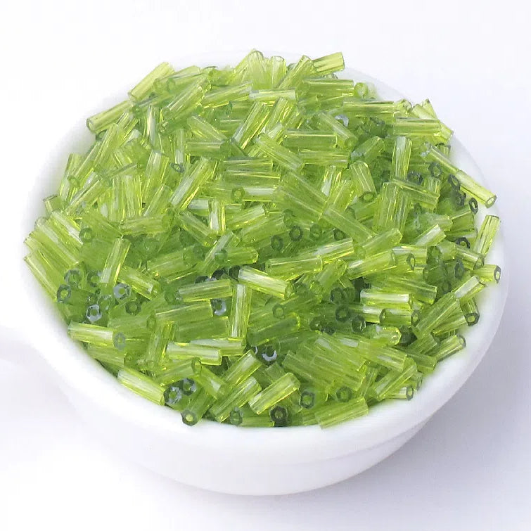 Plating Metallic Color Twisted Bugle Glass Beads 6mm 2500pcs 40