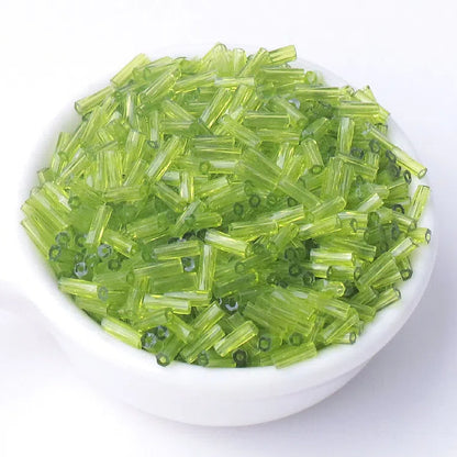 Plating Metallic Color Twisted Bugle Glass Beads 6mm 2500pcs 40