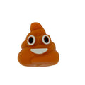 Silicone 3D Focal Beads Poop Light Brown Cheeky Smile 3