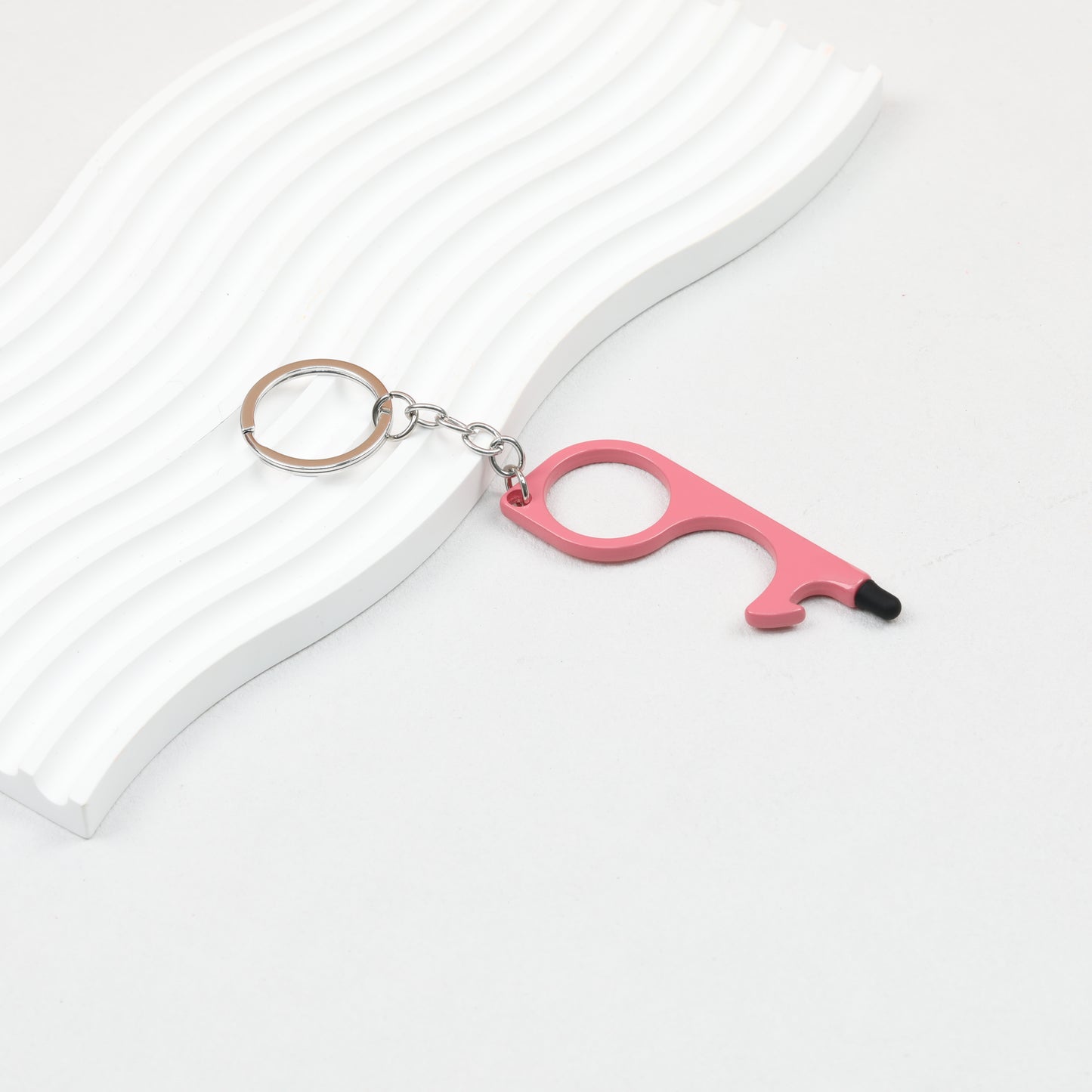 No Touch Door Opener Touchscreen Keychain Multifunctional Alloy