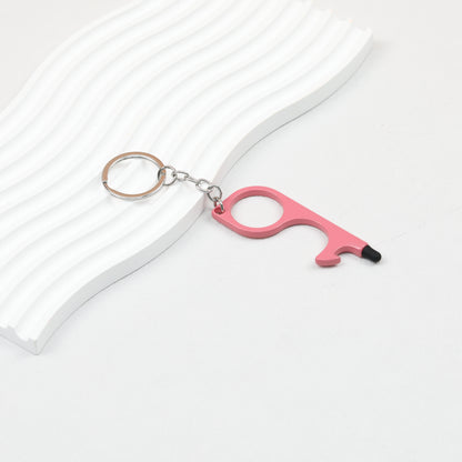 No Touch Door Opener Touchscreen Keychain Multifunctional Alloy