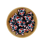 Silicone Focal Beads Christmas Stitch Santa Outfit Oversized Ears 20pcs 2