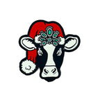 Silicone Focal Beads Western Cow Christmas Hat Turquoise Jewel 1pcs