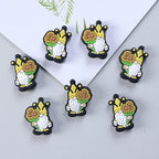 Silicone Focal Beads Daisy You Are My Sunshine Text 20pcs 13