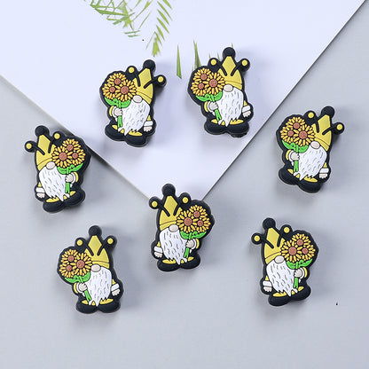 Silicone Focal Beads Daisy You Are My Sunshine Text 20pcs 13