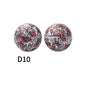 50Pcs 15mm Colored pattern printed silicone beads 12